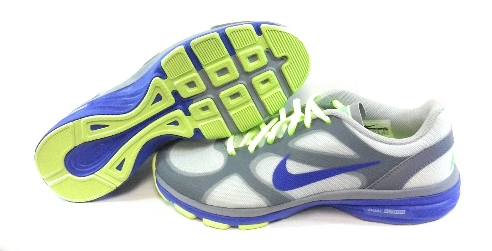 Womens Nike Dual Fusion Run TR 443837 011 Grey Volt Purple 2013 Sneakers Shoes