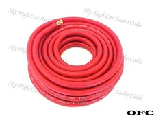 50 ft OFC 4 Gauge AWG RED Power Ground Wire Sky High Car Audio GA ft 
