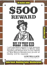 Metal Sign - 1878 Billy the Kid Wanted Poster- 10x14 inches