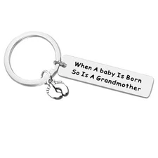 Grandma to Be Keychain New Grandma Gift Mother Keychain When a Baby is Born s...
