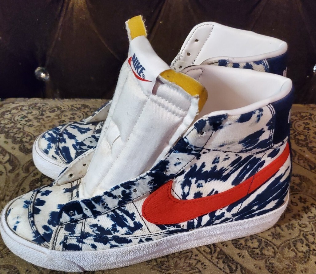 Nike Shoes Nike Blazer Blue Tie Dye Nike Blazer Mid 77 Vintage