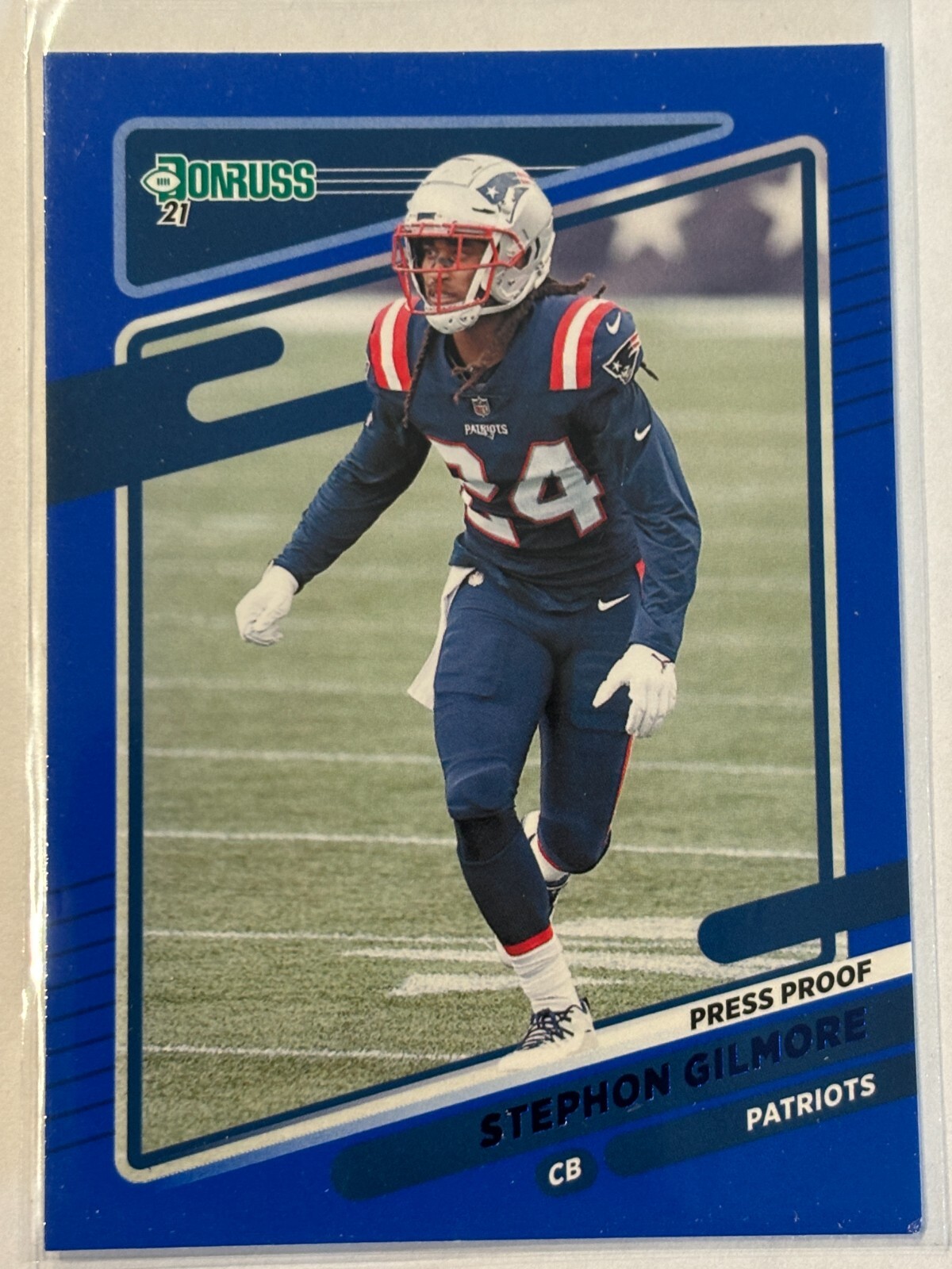 2021 Donruss #52 Stephon Gilmore New England Patriots Press Proof