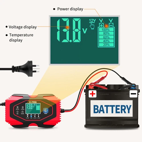 12V 24V Car Battery Charger Lead-acid AGM GEL& Lithium LiFePO4 Battery Repair AU - Bild 2 von 15