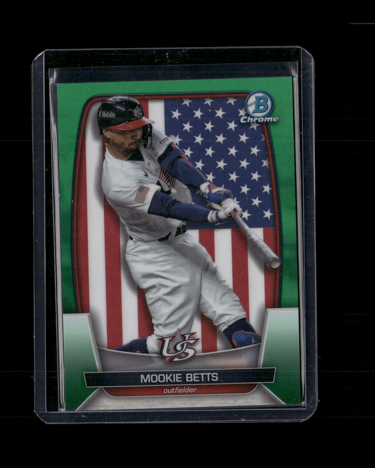 2023 Bowman Chrome Mookie Betts WBC Flag Variation Green /99 TF