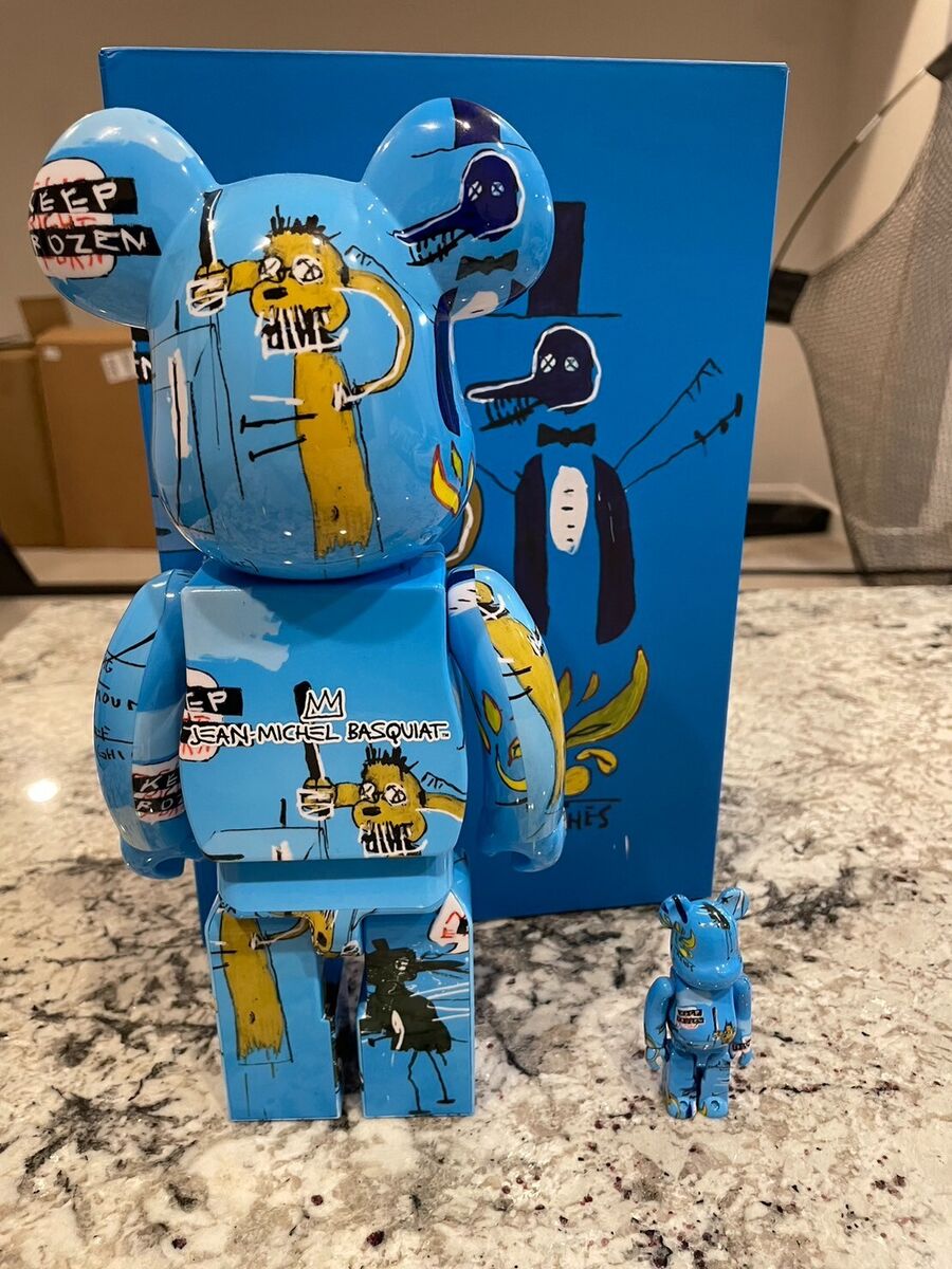 Bearbrick Jean-Michel Basquiat #4 100% and 400% Set Blue | eBay Bearbrick Jean-Michel Basquiat #4 100% and 400% Set Blue | eBay