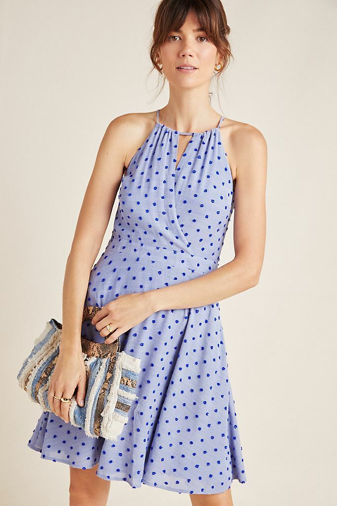 anthropologie blue halter dress New Anthropologie Naya Halter Dress by Sunday in Brooklyn Blue size S NWT