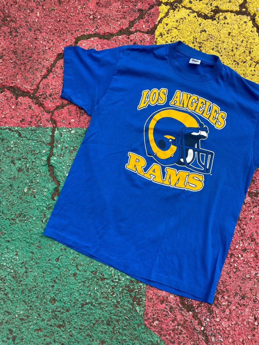 シャツ 90s'vintage los angeles rams foot jersey Vintage LA Rams Jersey Mens XL Blue Majestic NFL Play