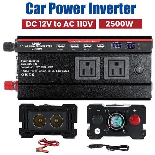 Sine Wave Inverter 1500W 2500W 5000W rated 12V 24V To 110V Power Solar Converter - Picture 19 of 63
