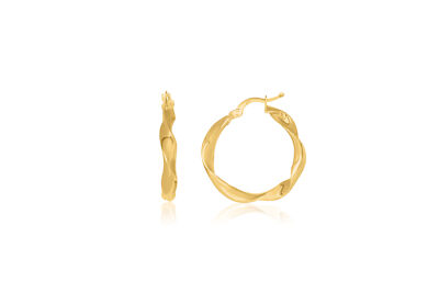 18K GELBGOLD GEDREHTE CREOLEN