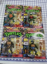 4-Teenage Mutant Ninja Turtles Playmates Storage Shell Figure Lot ALL 4 TURTLES