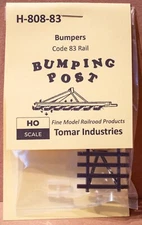Tomar Ind. HO-Scale #H-808-83 Bumping Post (Track Bumper) -- Code 83 Rail