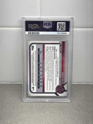 Zach Neto 2022 Bowman Auto /199 Aqua Lava 1st Chrome Refractor PSA 