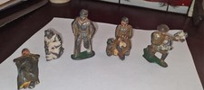 Manoil Barclay Lead Toy Soldier Lot KP, Nurse, Doves, Crutches 5 Figures