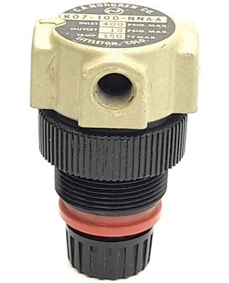 Lot of 2 Norgren R07-100-NNAA Mini Regulator, 1/8'' PFT Ports, 1-10psi Outlet