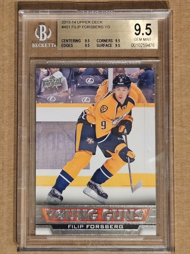2013-14 Upper Deck Young Guns 451 Filip Forsberg BGS 9.5