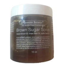 Queens Botany Brown Sugar Scrub Exfoliating Salt Body and Face 