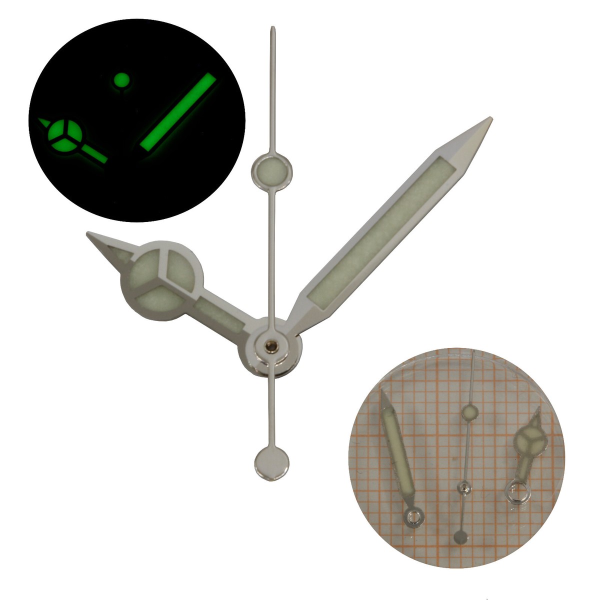 WATCH HANDS ETA 2824-2 2836-28/12/12,5 Black Gold Silver