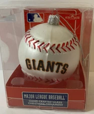 New Kurt Adler MLB Hand-Crafted Glass Christmas Ornament - San Francisco Giants 