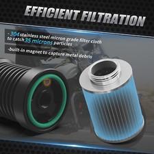AHL-Moto Filtro Olio Per Harley – 3 Pezzi, Compatibile Con Vari Modelli CVO E Softail