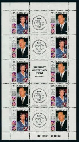 Royalty Vanuatu Stamps