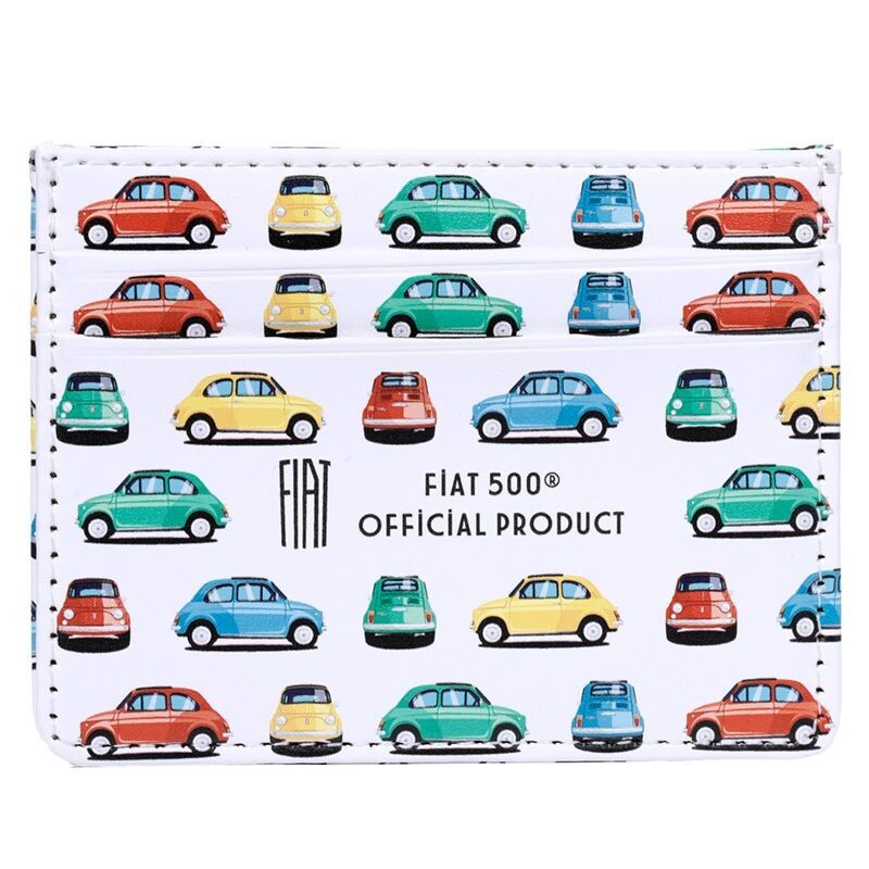 Fiat 500 Retro Fabric Contactless RFID Protection Credit Card Holder New