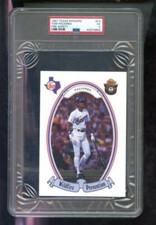 1987 Texas Rangers Wildfire Prevention Fire Safety #14 Tom Paciorek PSA 5 Card