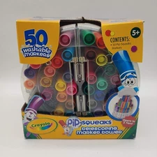 CRAYOLA 50 Washable Markers Pip-Squeaks Telescoping Marker Tower NEW