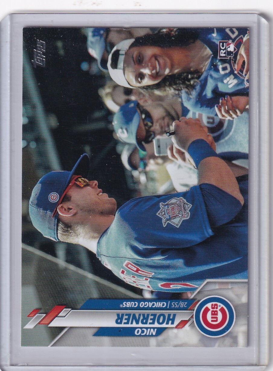 2020 Topps Update Nico Hoerner RC #U-251 SP Photo Variation Chicago Cubs