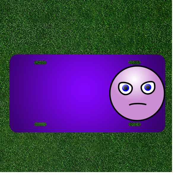 Create a Custom License Plate with Names and Fun Emoticon Expressions