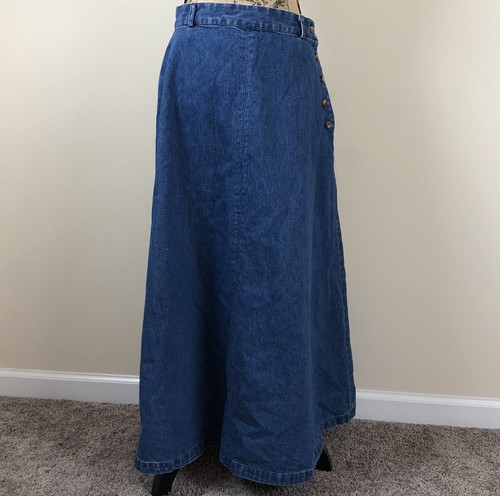 Vtg Ralph Lauren Country Denim Skirt 