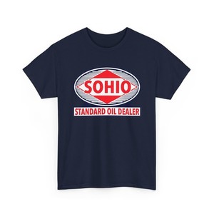 Standard Oil Of Ohio SOHIO Print T-Shirt Gasoline Collectible Esso Sinclair ARCO
