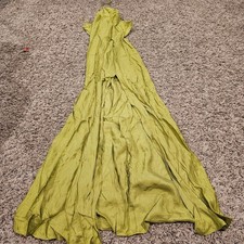 Bec + Bridge Maxi Dress Halter Open Back Moss Green Size 2