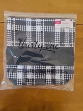 Thirty One / Size Up Expandable Pouch / Houndstooth Plaid NEW