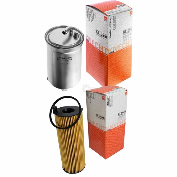 Mahle / Knecht Set Filterpaket Kraftstofffilter KL 599 ÖLfilter OX 196/1D-image
