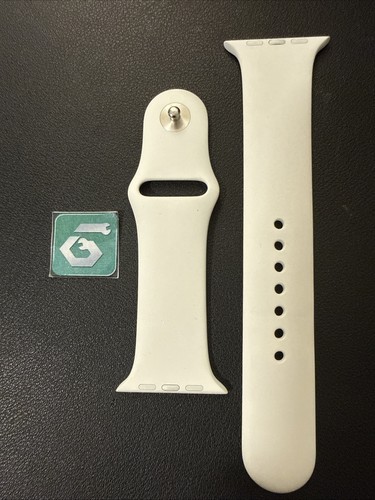 Apple Watch Sport Band 45mm (42/44/46/49) Genuine OEM White 2nd Gen M/L