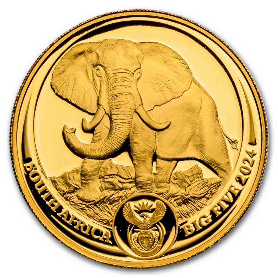 2024 South Africa 1/4 oz Proof Gold Big Five Elephant | eBay