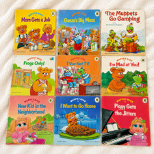 Vintage Muppet Kids Book Lot 9 Jim Henson Kermit Piggy Gonzo Fozzie Storybooks