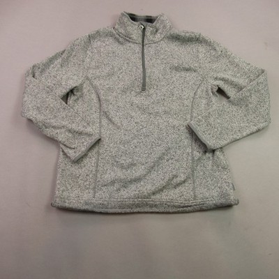 Eddie Bauer Sweater Womens XL Long Sleeve 1/4 Zip Casual Outdoor Gray