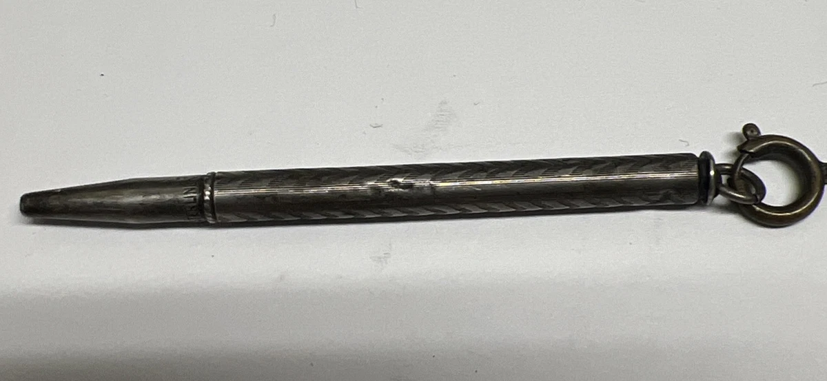 Antique Sterling Silver Pencil In Collectible Mechanical Pencils