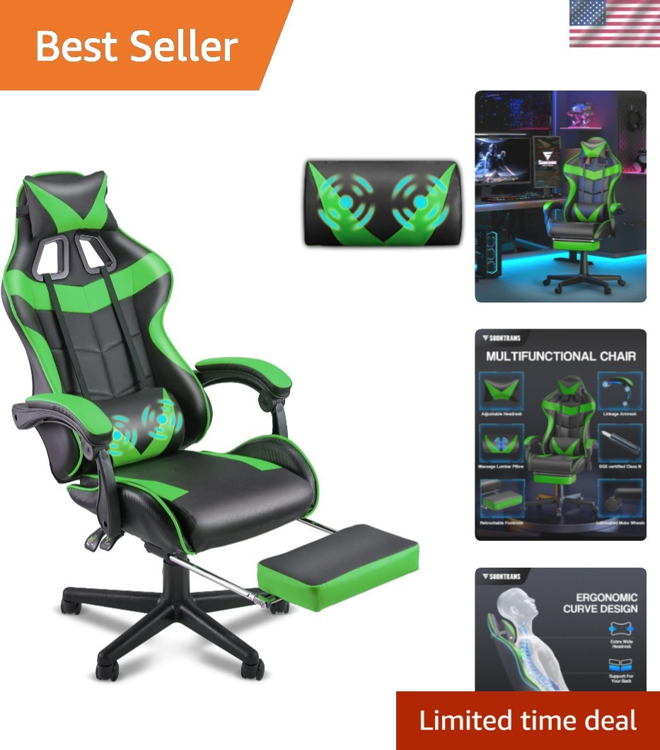 With Footrest,racing Gaming Chair,computer Gamer Chair,erg..