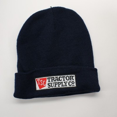 Tractor supply Co. blue winter cuff hat classic embroidery logo front