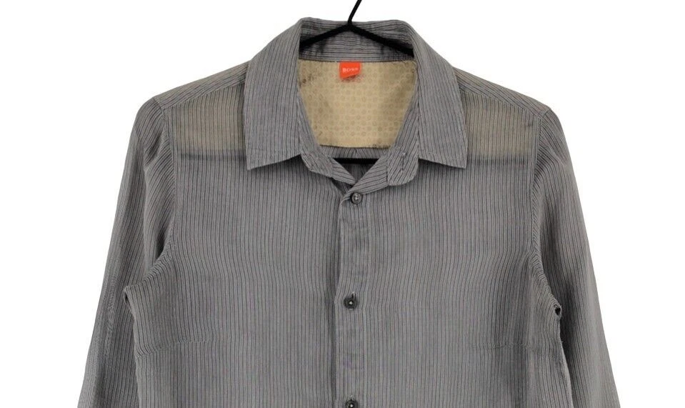HUGO BOSS Camisa Estee Casual Formal 27% Seda Mujer Talla UK:8 - XS - Imagen 3 de 4