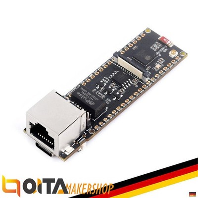 Waveshare ESP32-S3 ETH Entwicklungsboard, Dual-Core, Wi-Fi, Blu, Ethernet, PoE