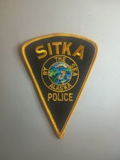 Sitka Alaska "By The Sea" Police Shoulder Patch (5 1/4in) NEW