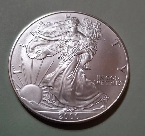 2000 $1 American Silver Eagle 1 oz .999 Fine Silver BU Uncirculated