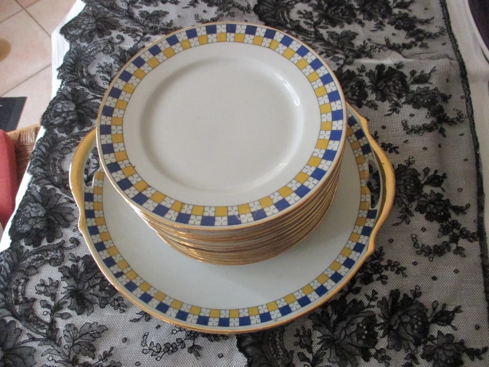 service à dessert porcelaine de VIERZON - Photo 2/4