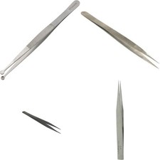 Beading Tweezers Set with Fine and X-Fine Tips, 5-6.5", Jewelry Making Tool