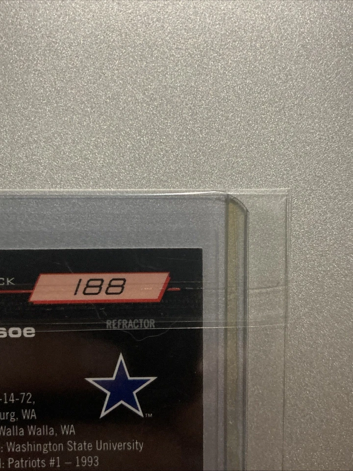 2006 Bowman Chrome- Drew Bledsoe #188- SILVER REFRACTOR-  Dallas Cowboys - Image 4 of 4