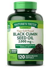 Black Seed Oil Softgels 2,000mg  120 Count  Cold Pressed  by Nature's Truth
