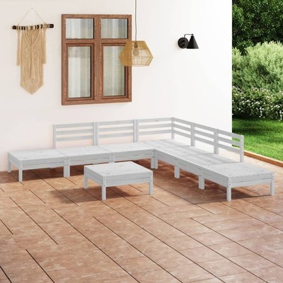 Garten Lounge Set Gartenmöbel Sofa Sitzgruppe 8-tlg. Massivholz Kiefer vidaXL